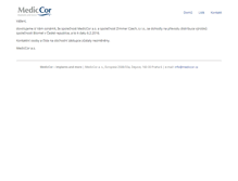 Tablet Screenshot of mediccor.cz